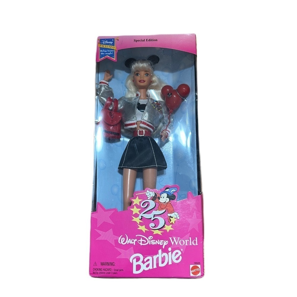 Vintage Disney Barbie Doll NWT 25th Anniversary Walt Disney World Balloon Mickey